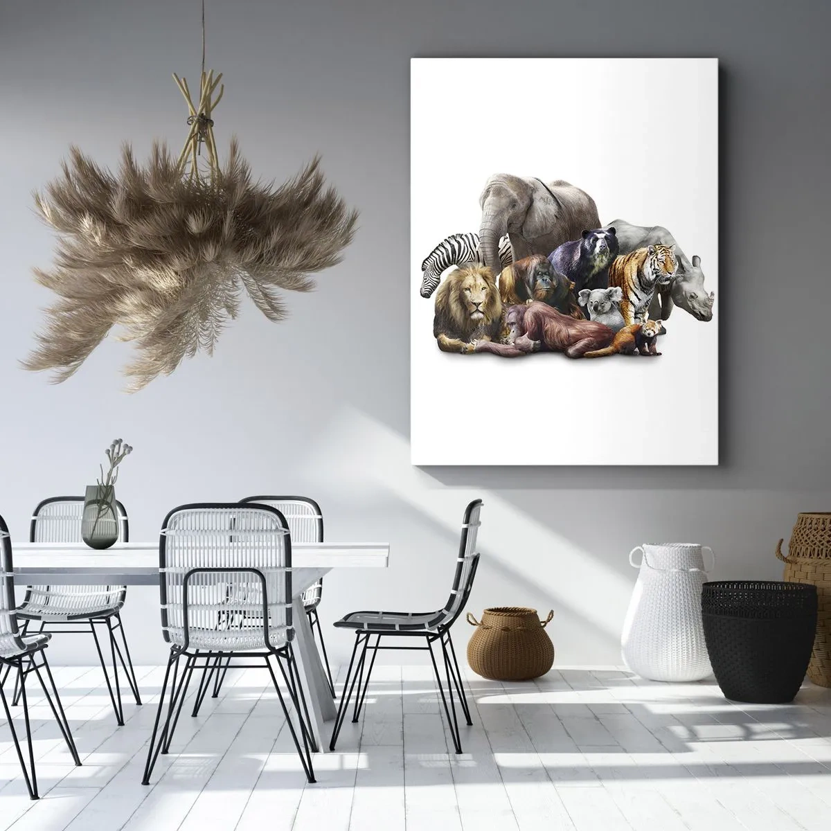 Bild auf Leinwand - Leinwandbild - Afrikanische Familienfotografie - 55x100 cm