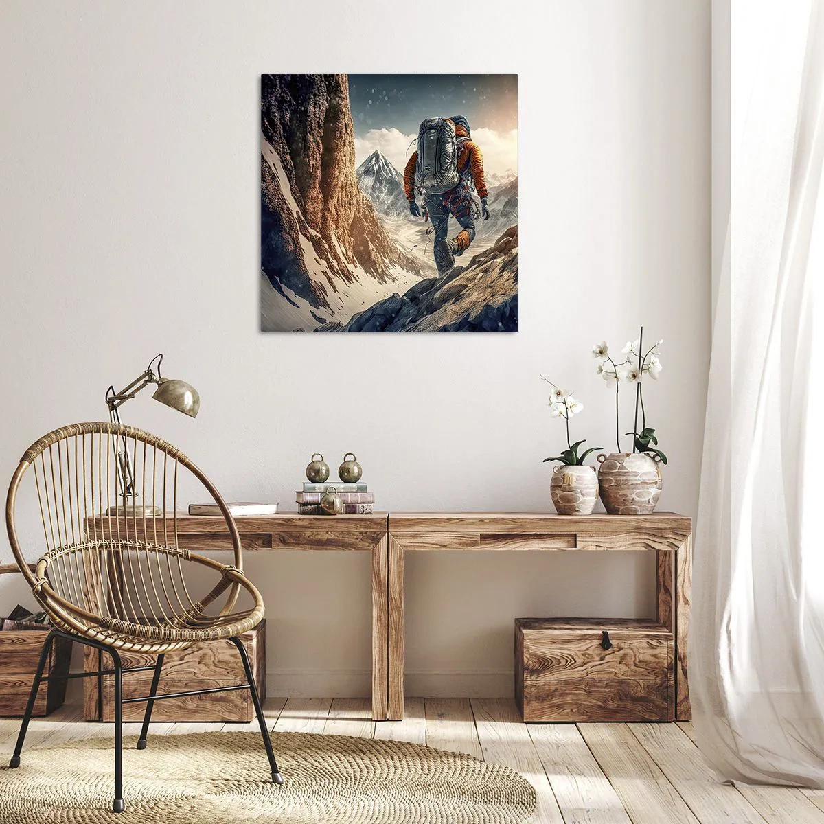 Bild auf Leinwand - Leinwandbild - Einsamer Krieger - 40x40 cm