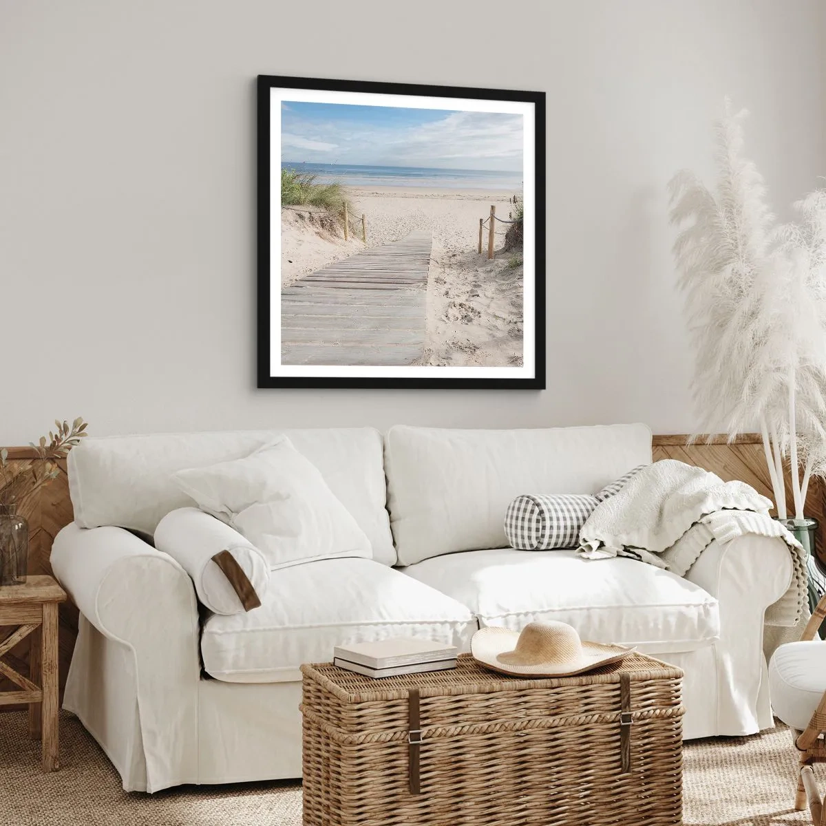 Poster in einem schwarzem Rahmen - Bis zum Horizont - 50x50 cm