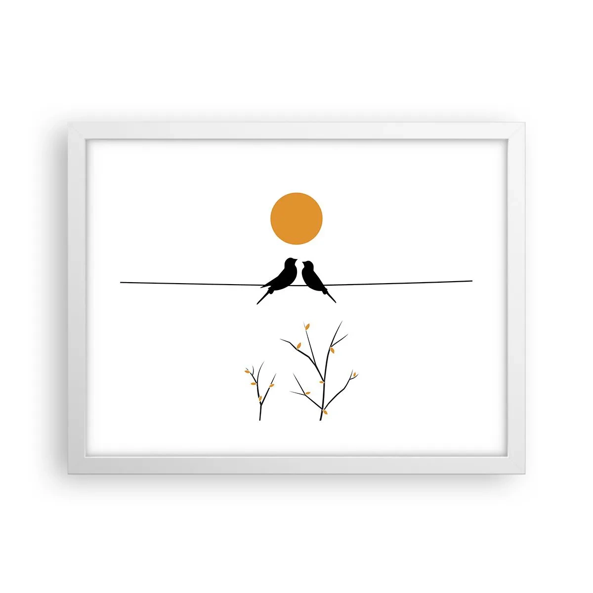 Poster in einem weißen Rahmen - Abend der Nachtigallen - 40x30 cm