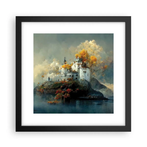 Poster in einem schwarzem Rahmen - Beginn einer romantischen Geschichte - 30x30 cm