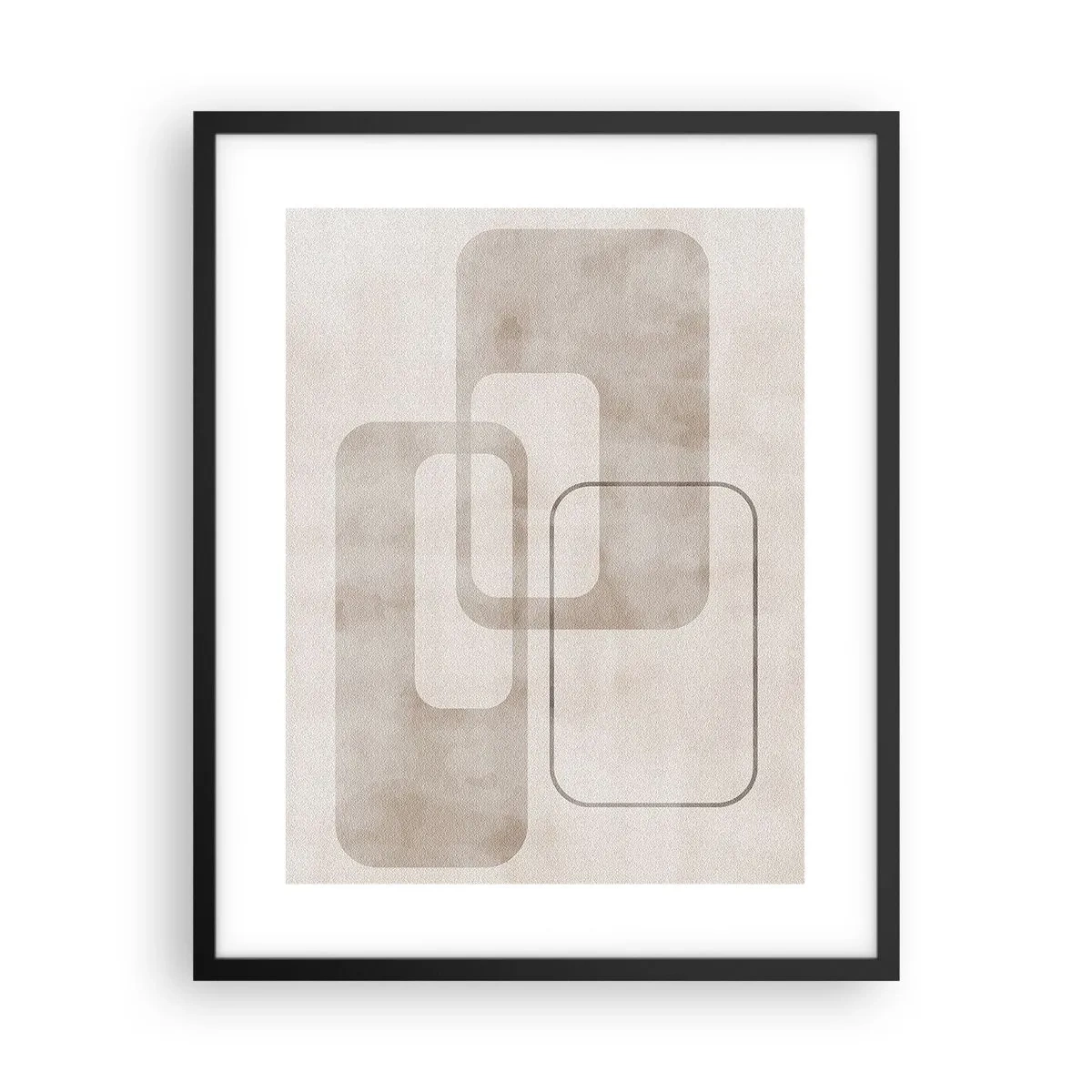 Poster in einem schwarzem Rahmen - Geometrische Fuge - 40x50 cm