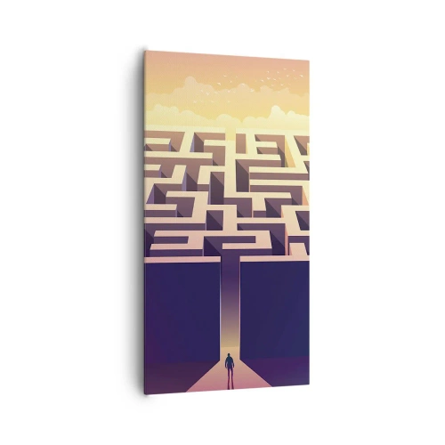 Bild auf Leinwand - Leinwandbild - Entscheidungszeit - 65x120 cm