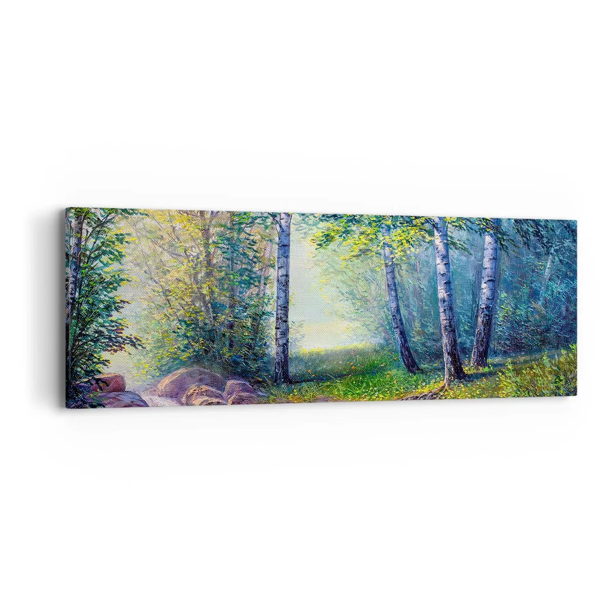 Bild auf Leinwand - Leinwandbild - Idyllische Landschaft - 90x30 cm