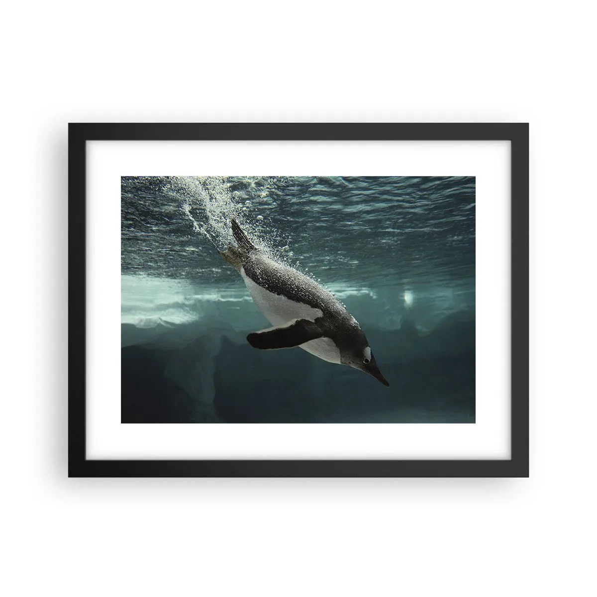 Poster in einem schwarzem Rahmen - Willkommen in meiner Welt - 40x30 cm