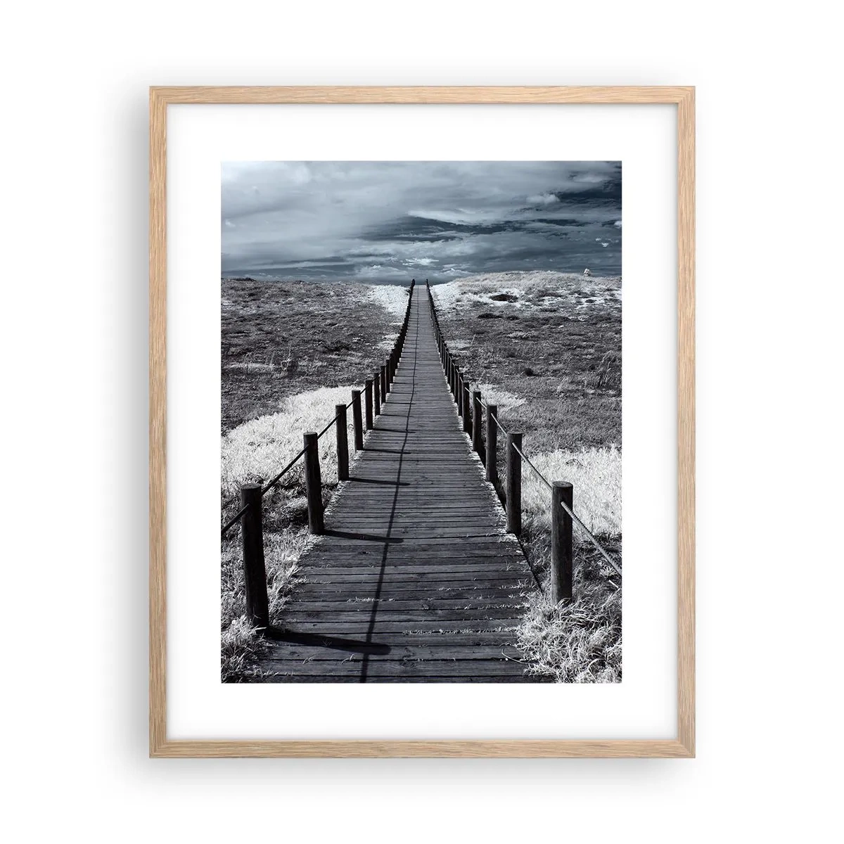 Poster in einem Rahmen aus heller Eiche - Direkt ans Ufer - 40x50 cm