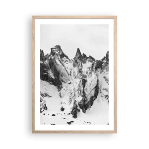 Poster in einem Rahmen aus heller Eiche - Gefährlicher Granitgrat - 50x70 cm