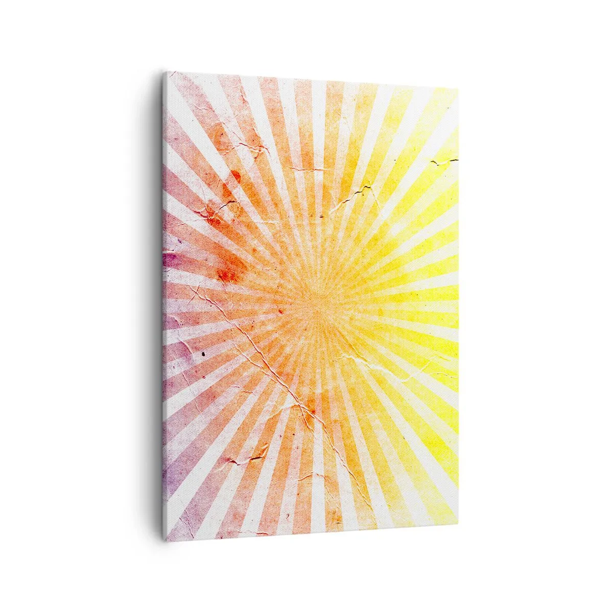 Bild auf Leinwand - Leinwandbild - Sonnenstrahlen in Orange- und Gelbtönen - 50x70cm - Sonnenaufgänge und Sonnenuntergänge - Moderne Wanddekoration für Wohnzimmer und Schlafzimmer ARTTOR