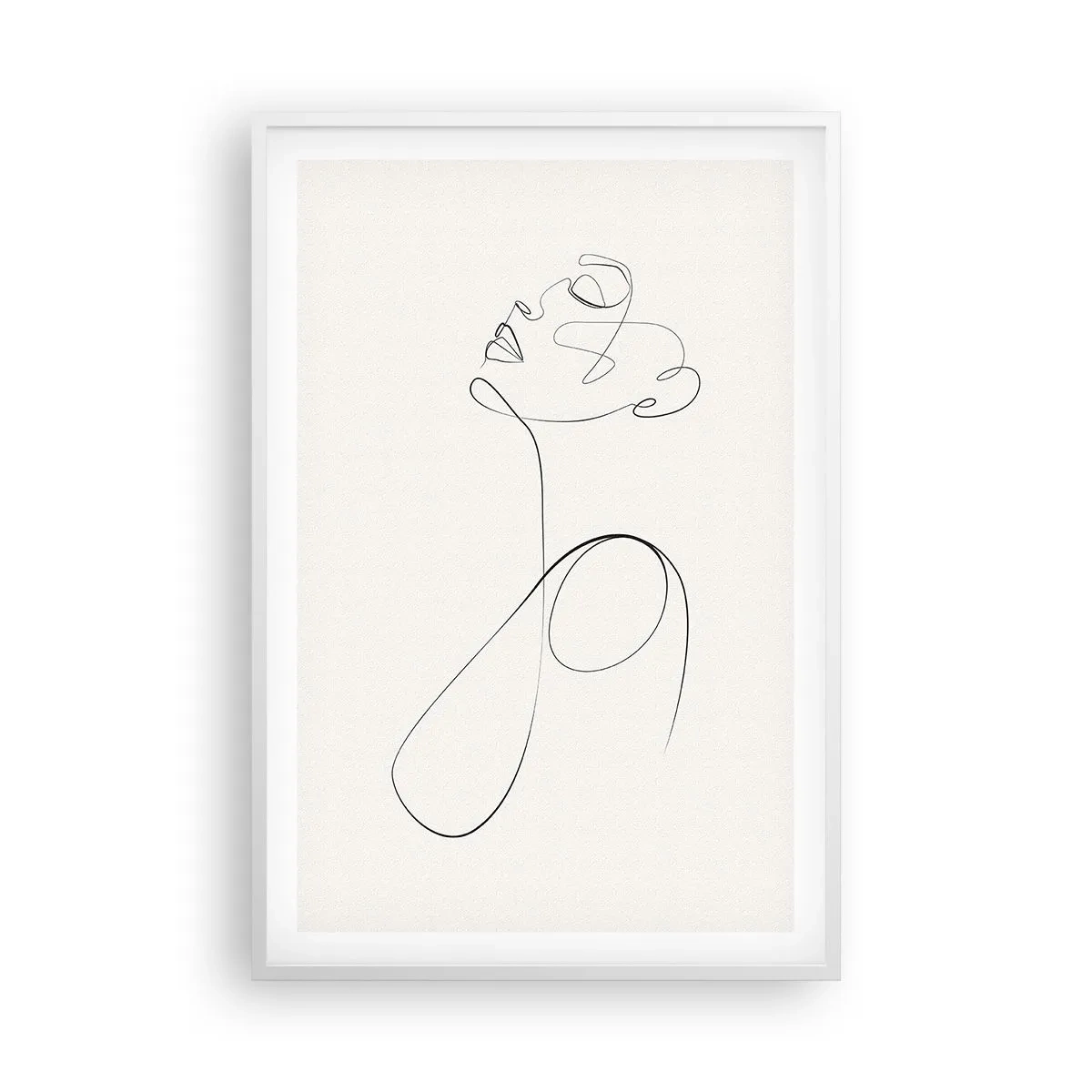 Poster in einem weißen Rahmen - Versunken in Träumen - 61x91 cm