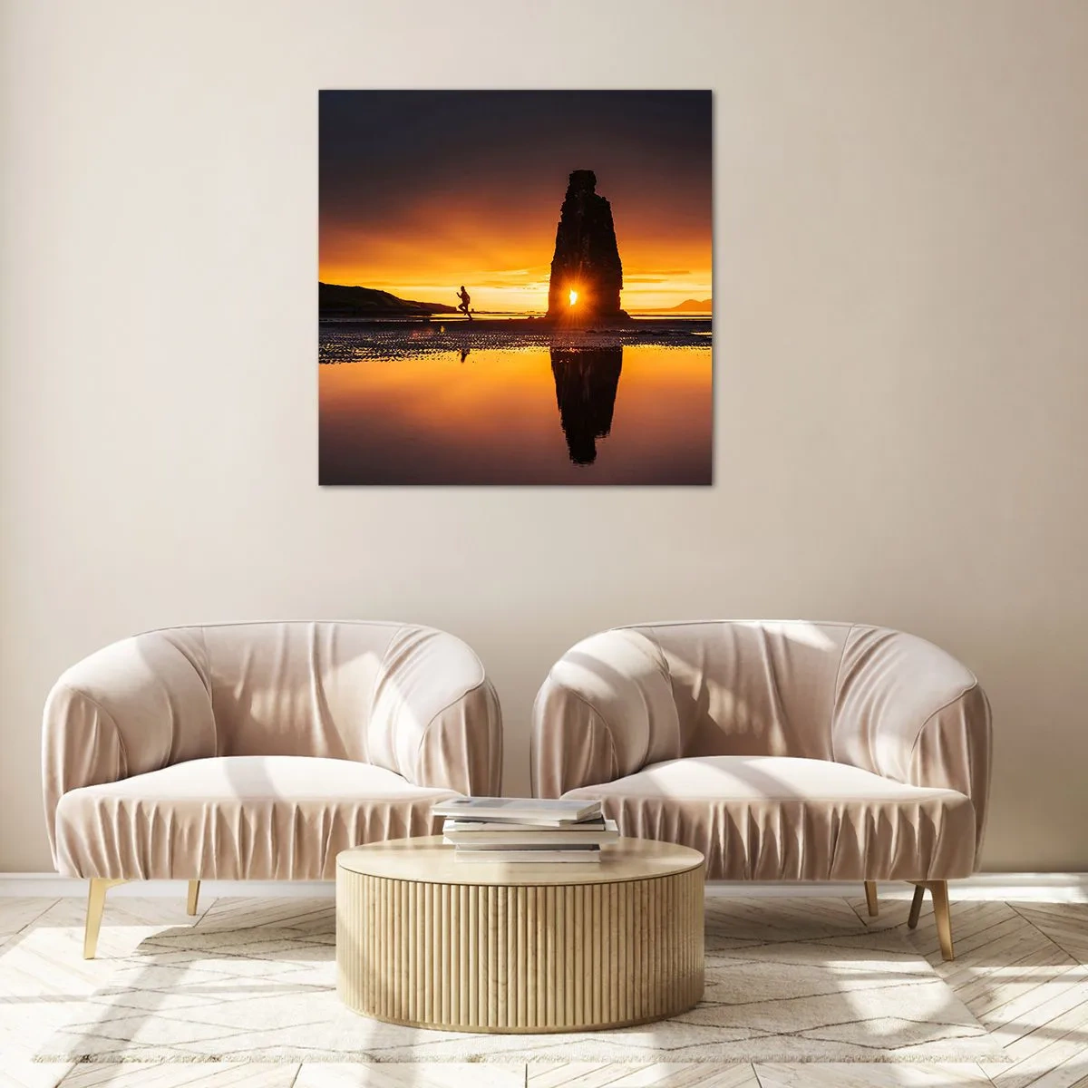 Glasbild - Bild auf glas - Nur du und die Natur - 70x70 cm