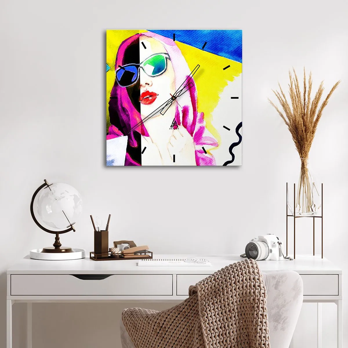 Wanduhr - Glasuhr - Ich bin nicht weiß und ich bin nicht schwarz - 40x40 cm