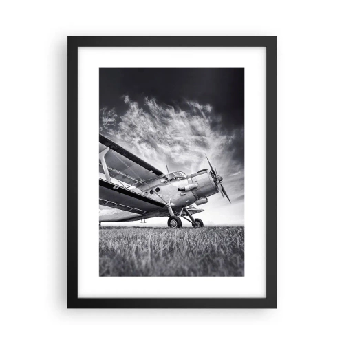 Poster in einem schwarzem Rahmen - Der geflügelte Wanderer - 30x40 cm