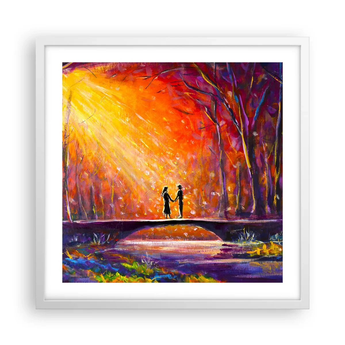 Poster in einem weißen Rahmen - Der Himmel liebt sie auch - 50x50 cm