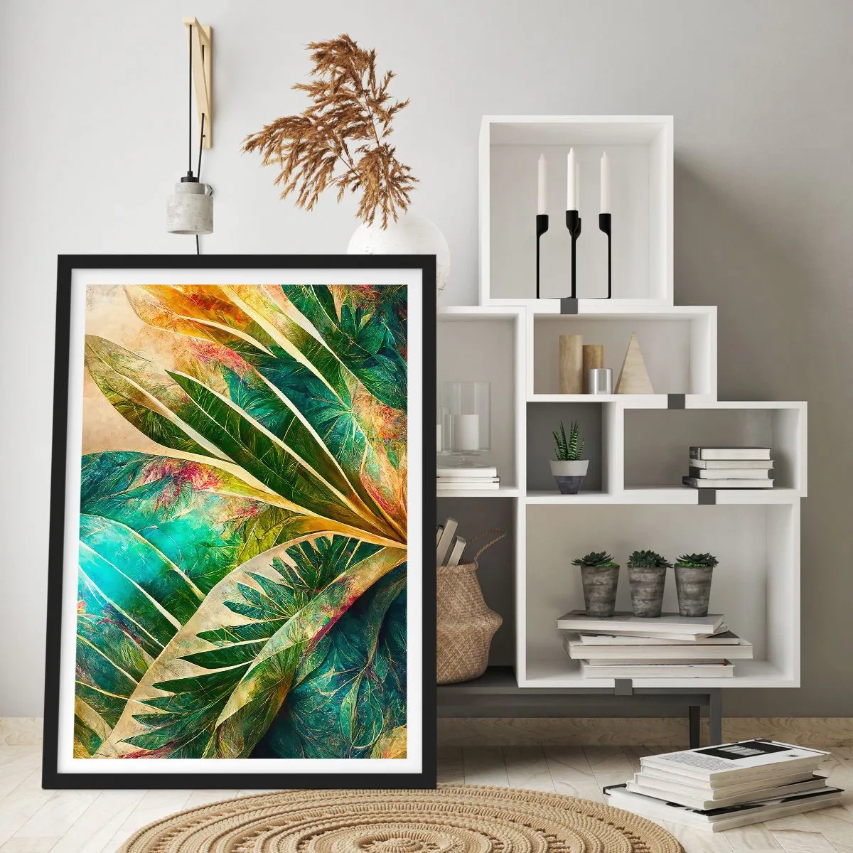Poster in einem schwarzem Rahmen - Farben der Tropen - 61x91 cm