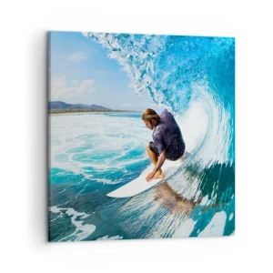 Bild auf Leinwand - Leinwandbild - Tanzen mit den Wellen - 50x50 cm