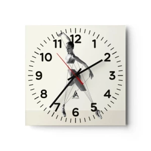 Wanduhr - Glasuhr - Im Theater der Welt - 40x40 cm