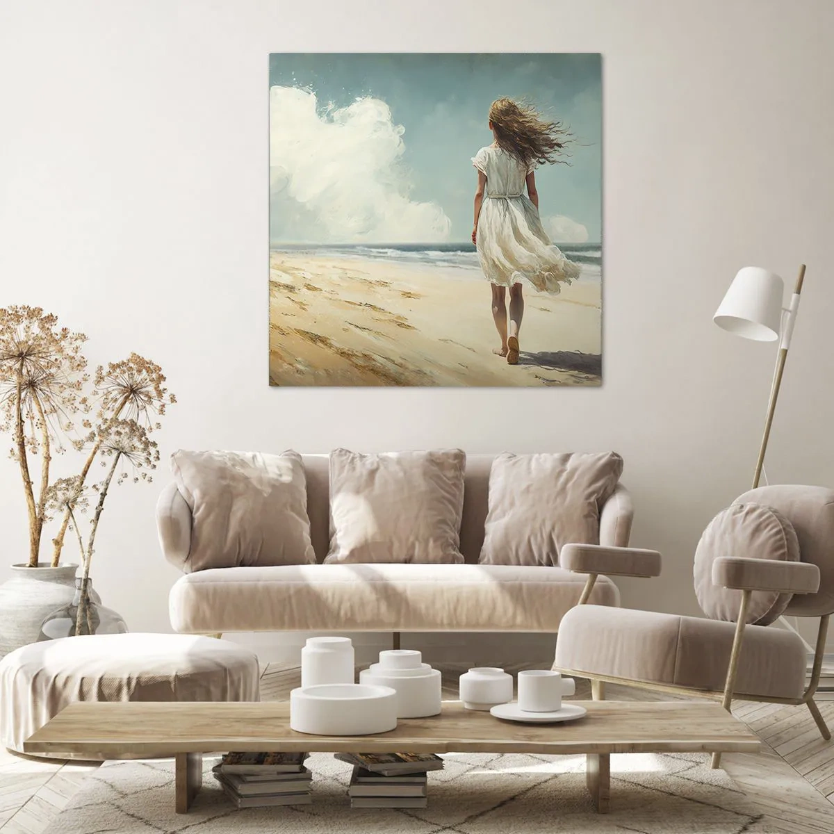 Bild auf Leinwand - Leinwandbild - Der Sonne und dem Wind begegnen - 60x60 cm