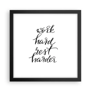 Poster in einem schwarzem Rahmen - Lebensbalance - 30x30 cm