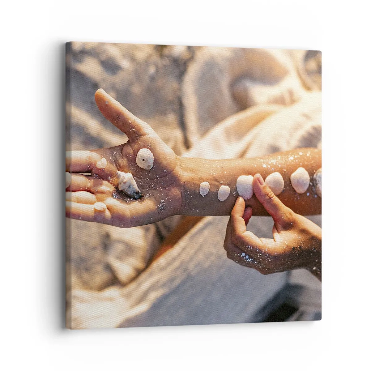 Bild auf Leinwand - Leinwandbild - Schönheit an Ihren Fingerspitzen - 30x30 cm