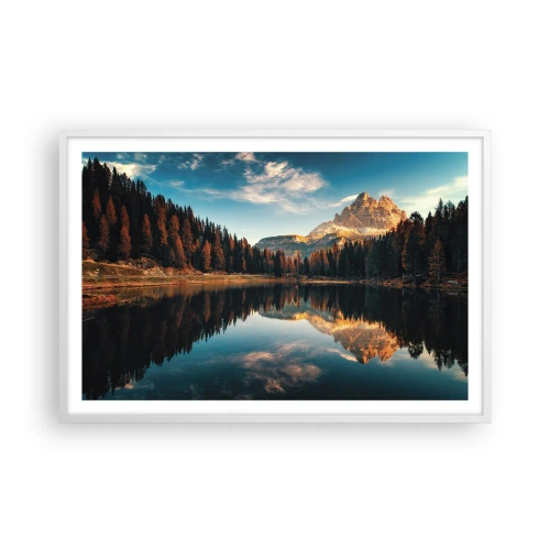 Poster in einem weißen Rahmen - Doppelte Landschaft - 91x61 cm