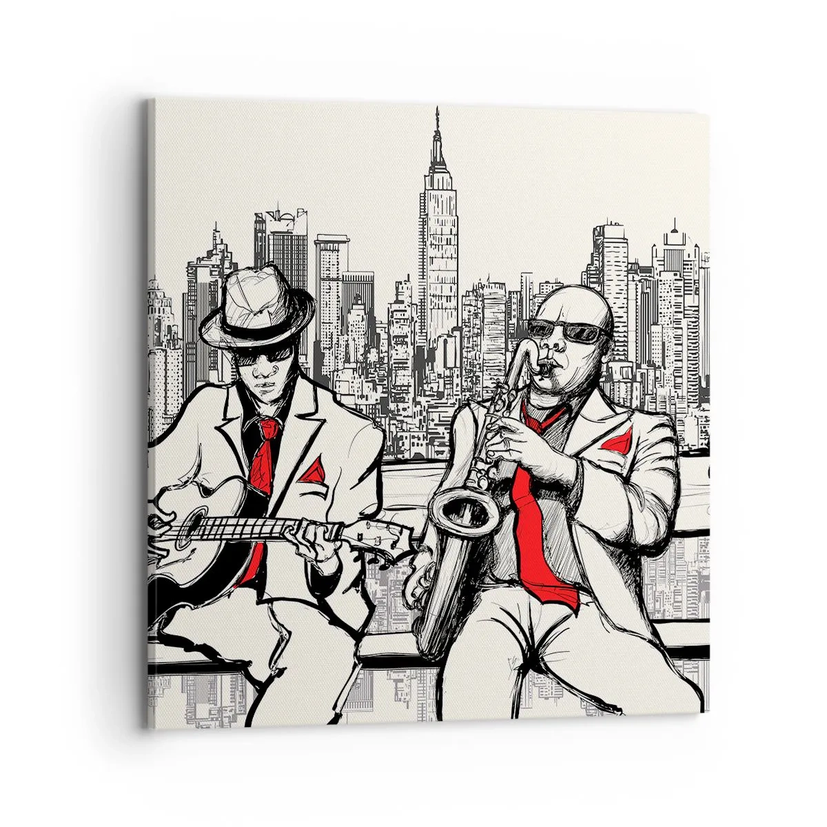 Bild auf Leinwand - Leinwandbild - New Yorker Improvisation - 70x70 cm