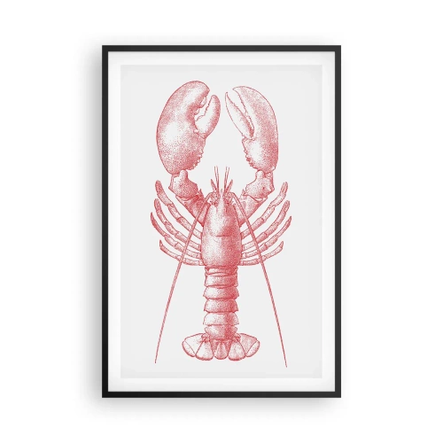 Poster in einem schwarzem Rahmen - Hummer, der Homers würdig ist - 61x91 cm