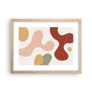 Poster in einem Rahmen aus heller Eiche - Kringel oder Schnörkel? - 40x30 cm