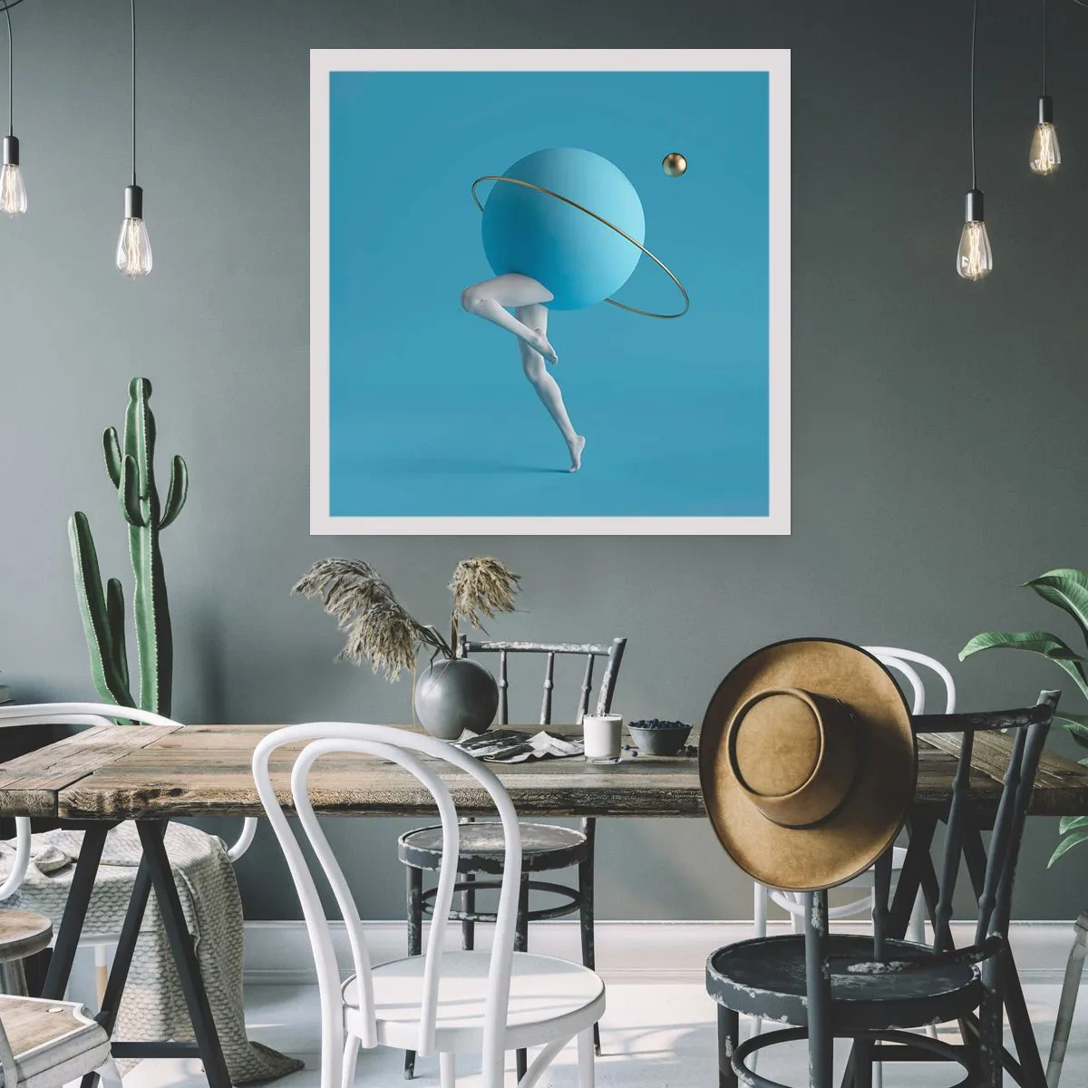 Poster - Und die Planeten spielen verrückt - 50x50 cm