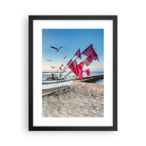 Poster in einem schwarzem Rahmen - Wohlverdiente Ruhe - 30x40 cm