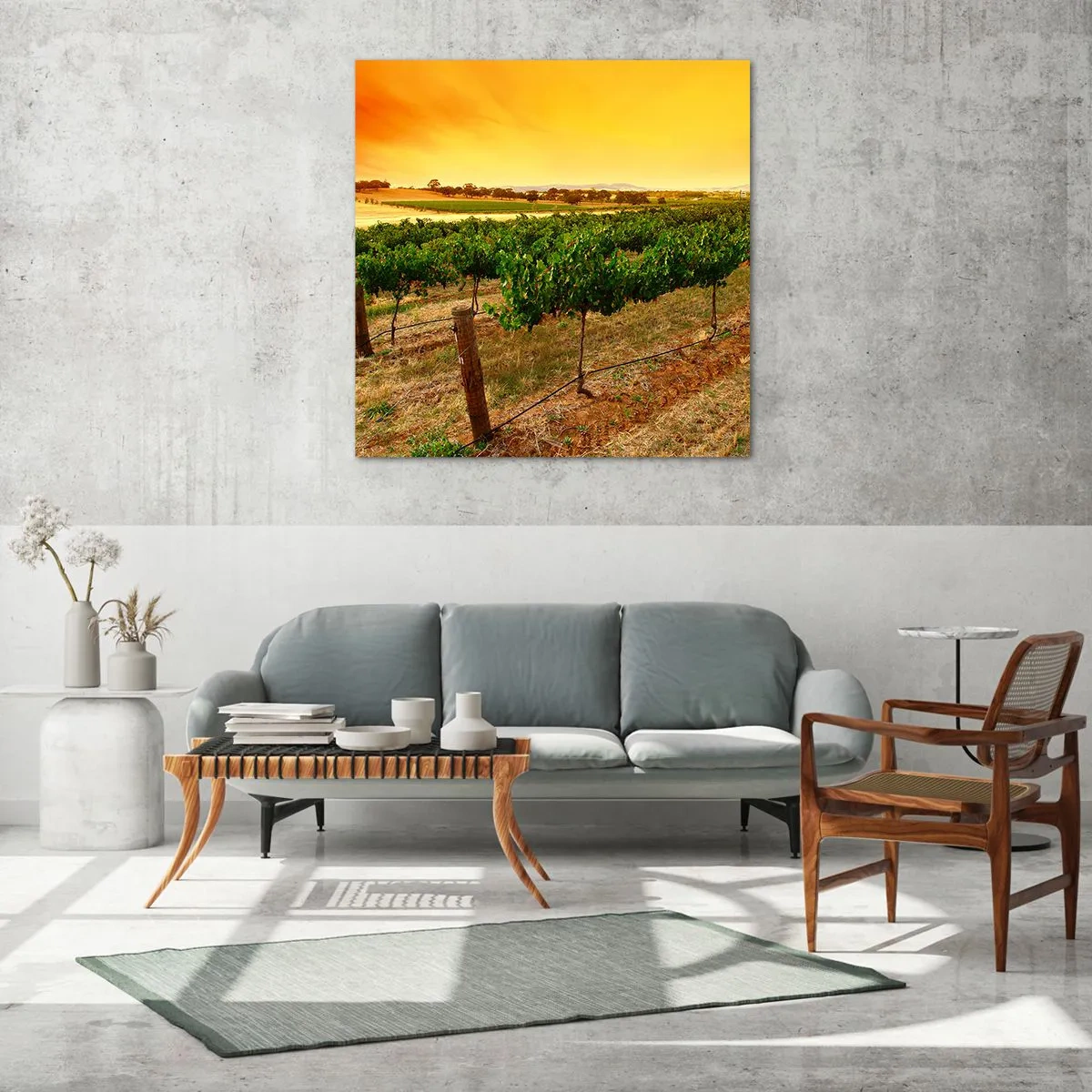 Glasbild - Bild auf glas - Holen Sie sich einen Drink von der Sonne - 50x50 cm