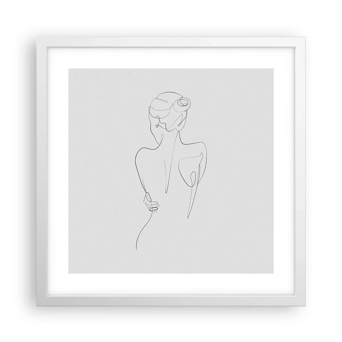 Poster in einem weißen Rahmen - Körpermusik - 40x40 cm