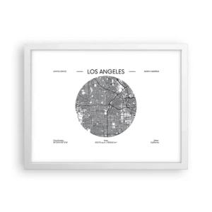 Poster in einem weißen Rahmen - Anatomie von Los Angeles - 40x30 cm