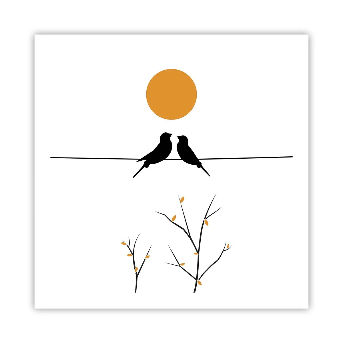 Poster - Abend der Nachtigallen - 60x60 cm