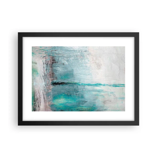 Poster in einem schwarzem Rahmen - Horizontal in Blau - 40x30 cm