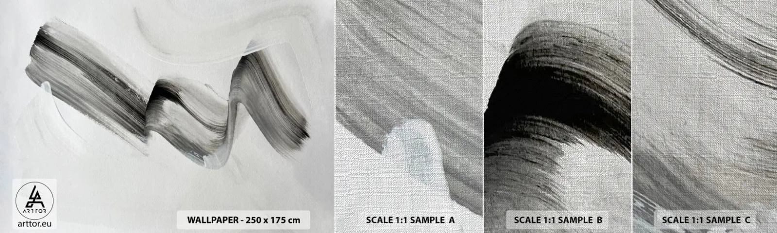 Fototapeten Muster Premium Canvas - Lässig zum Spaß - Minimalismus, Abstraktion, Bürste - 100x30 cm