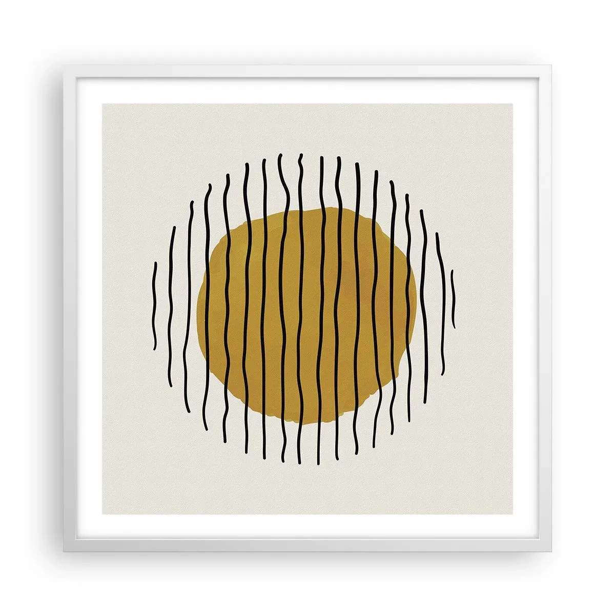 Poster in einem weißen Rahmen - Abstraktion, die vor Hitze zittert - 60x60 cm