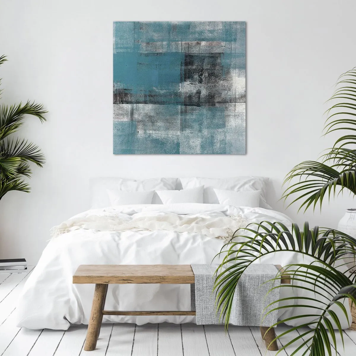 Bild auf Leinwand - Leinwandbild - Wasser und Luft - 60x60 cm