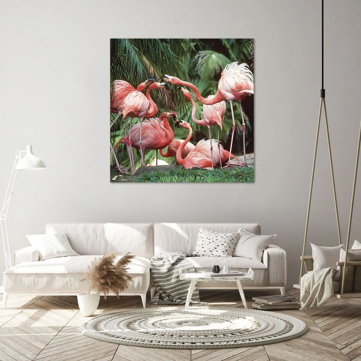 Bild auf Leinwand - Leinwandbild - Nachmittagsklatsch - 70x70 cm