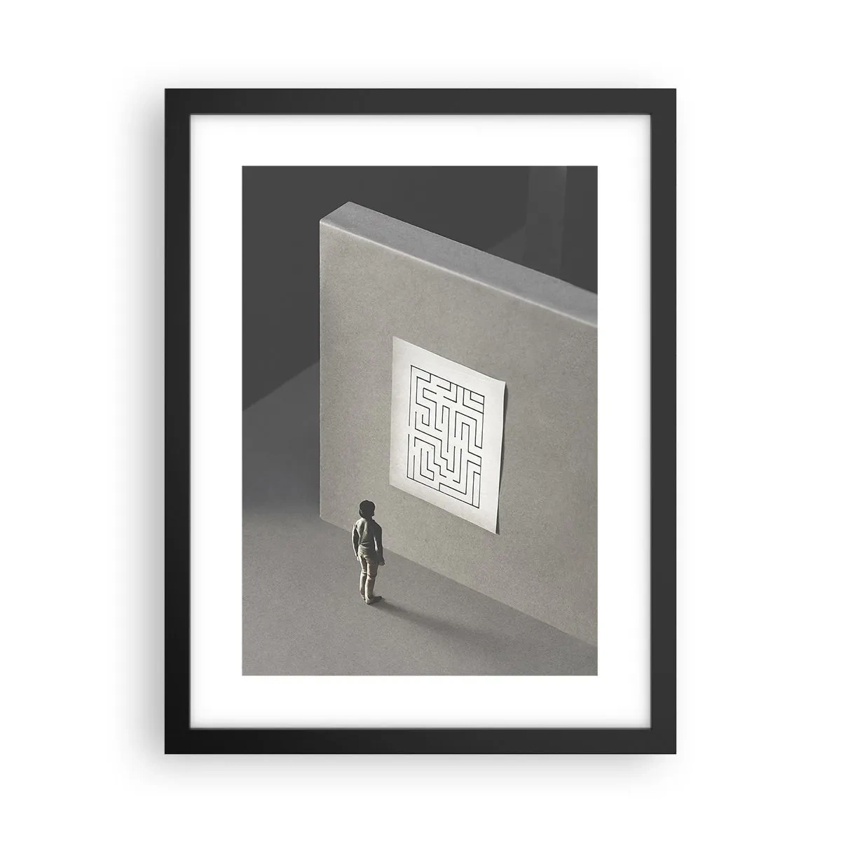 Poster in einem schwarzem Rahmen - Aber wo bin ich? - 30x40 cm