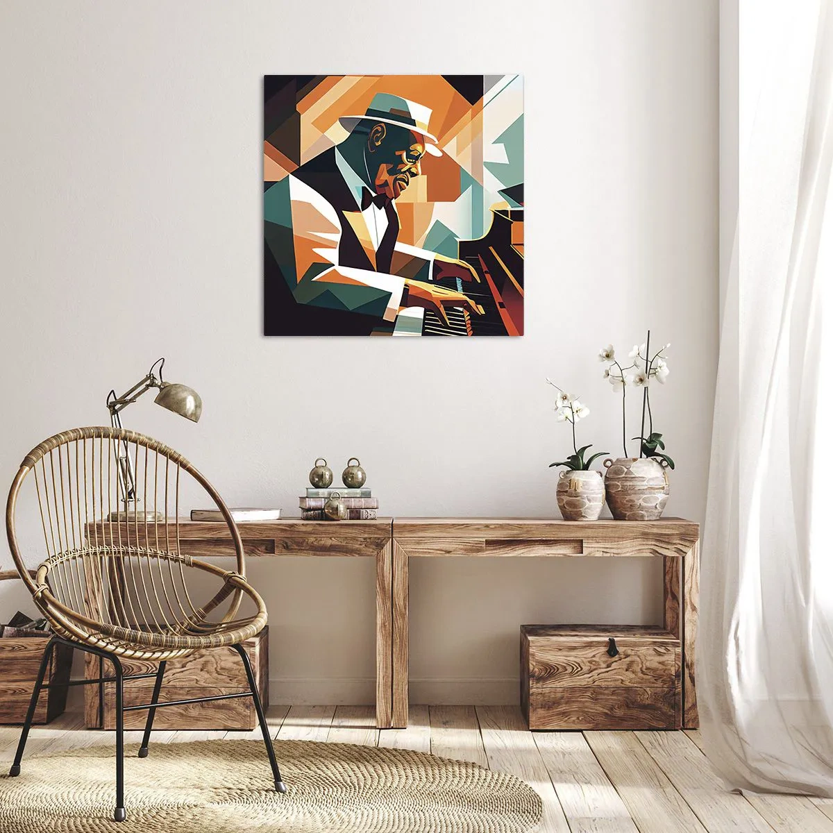 Bild auf Leinwand - Leinwandbild - Alles vom Jazz - 70x70 cm