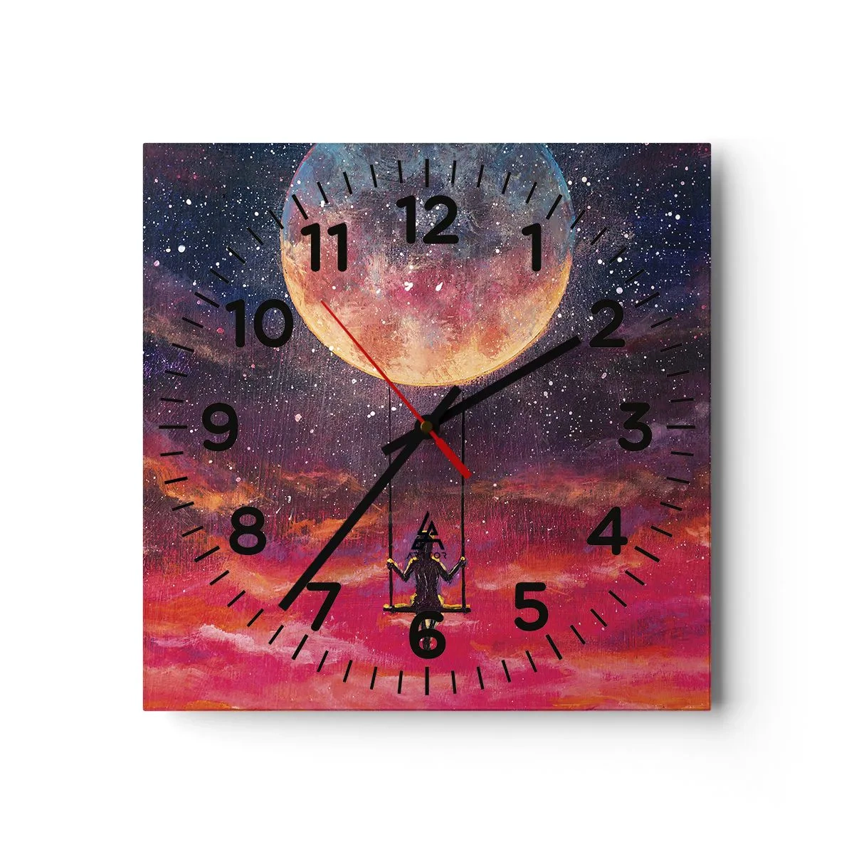 Wanduhr - Glasuhr - Traum - 40x40 cm
