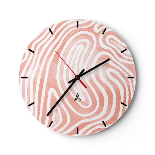 Wanduhr - Glasuhr - Im Korallenlabyrinth - 40x40 cm