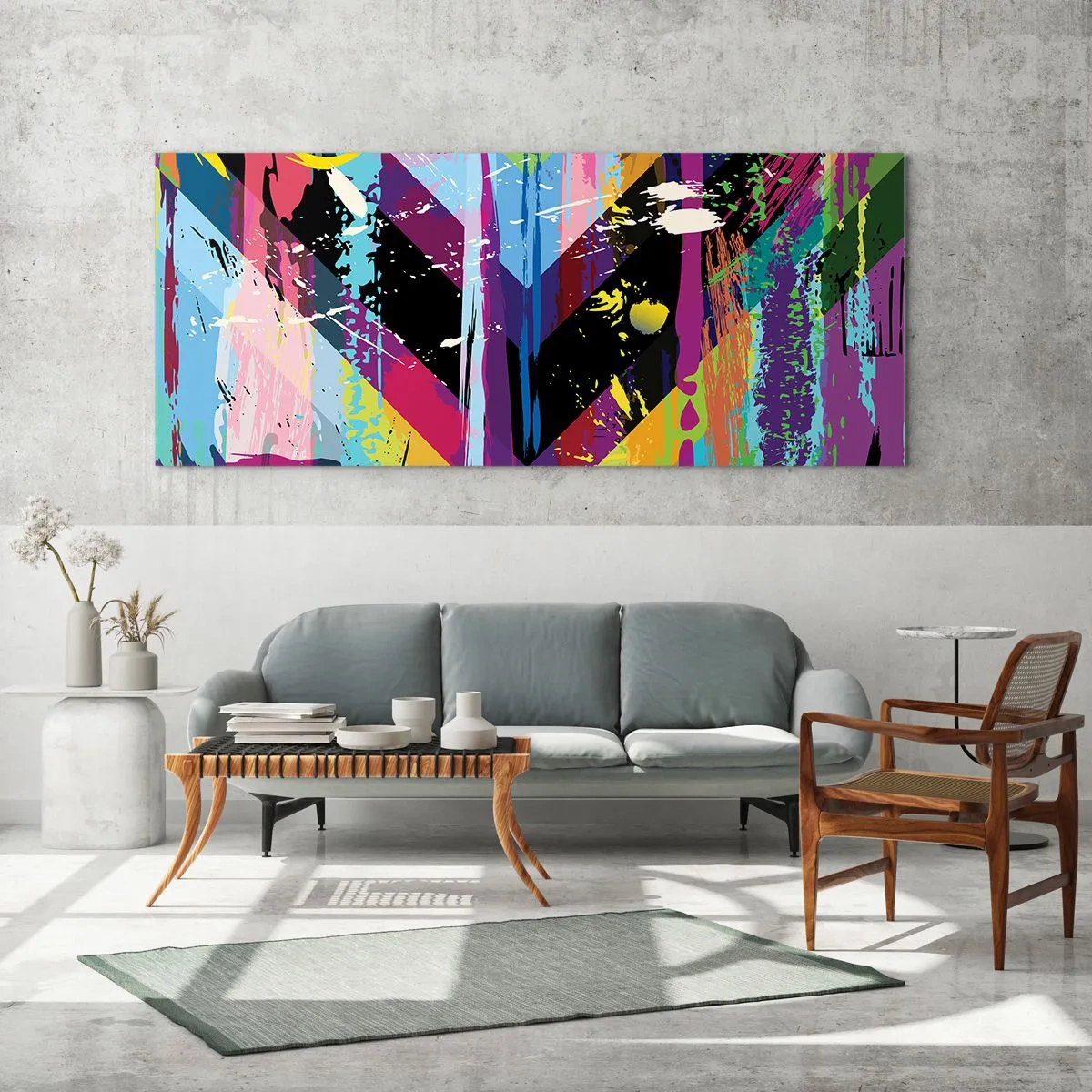Glasbild - Bild auf glas - Von oben nach unten - 90x30 cm