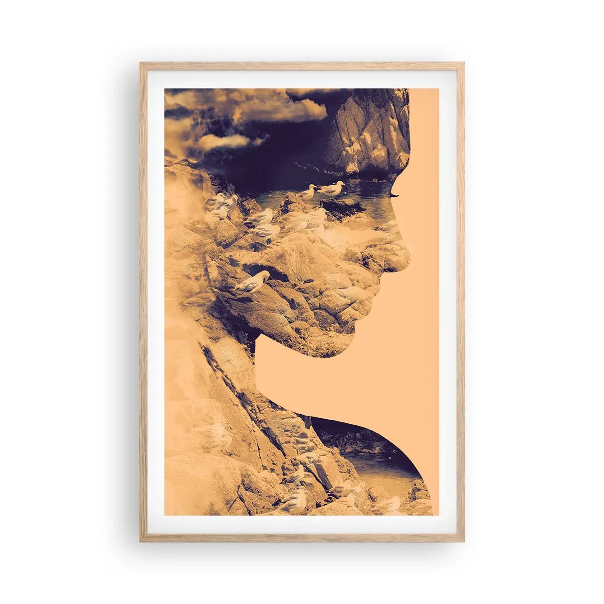 Poster in einem Rahmen aus heller Eiche - Von Natur aus schön - 61x91 cm
