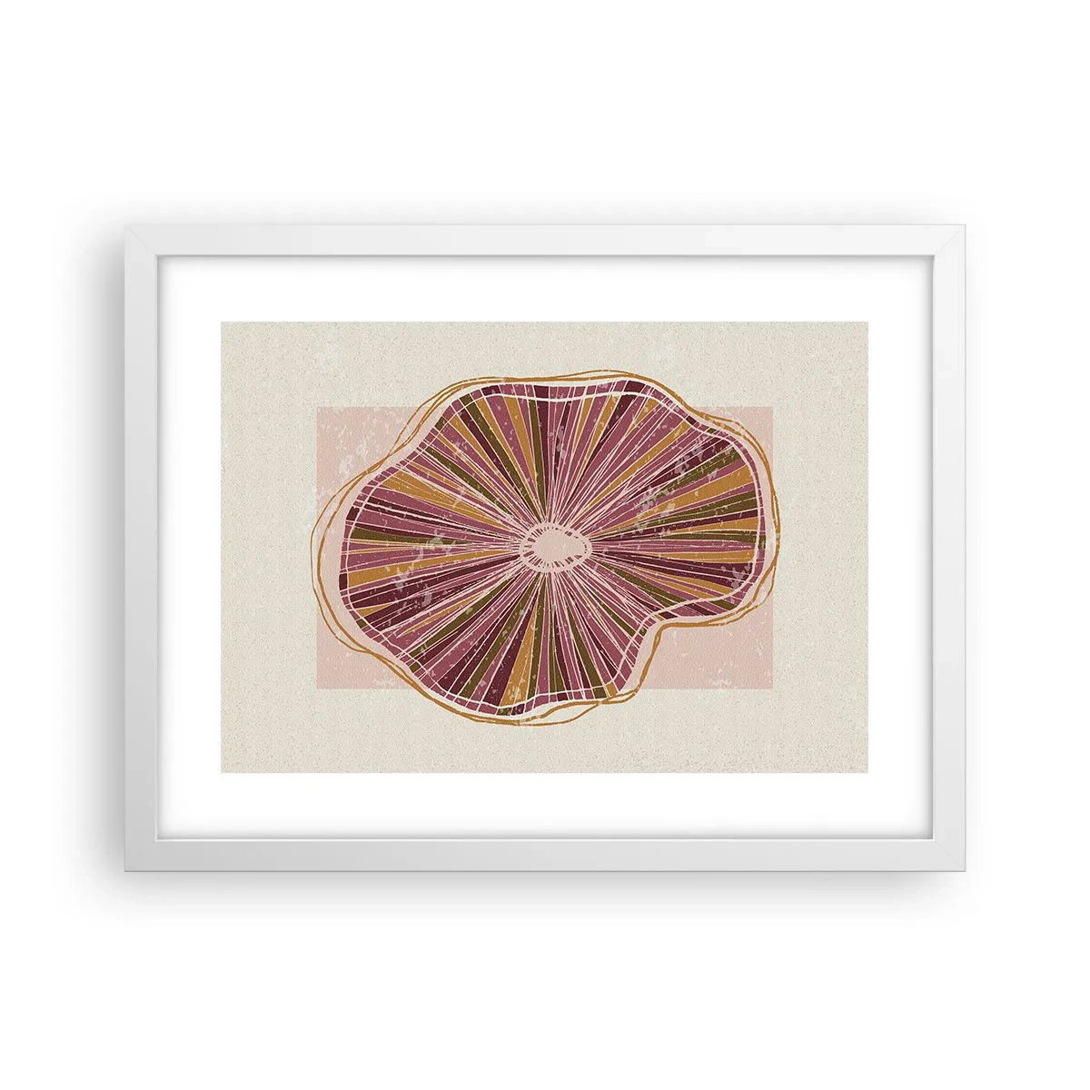 Poster in einem weißen Rahmen - Strahlende Abstraktion - 40x30 cm