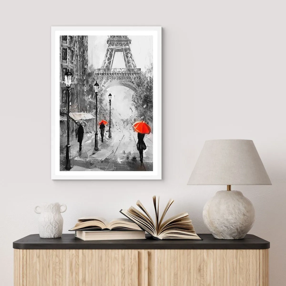 Poster in einem weißen Rahmen - Alle Wege führen zu ihr - 30x40 cm