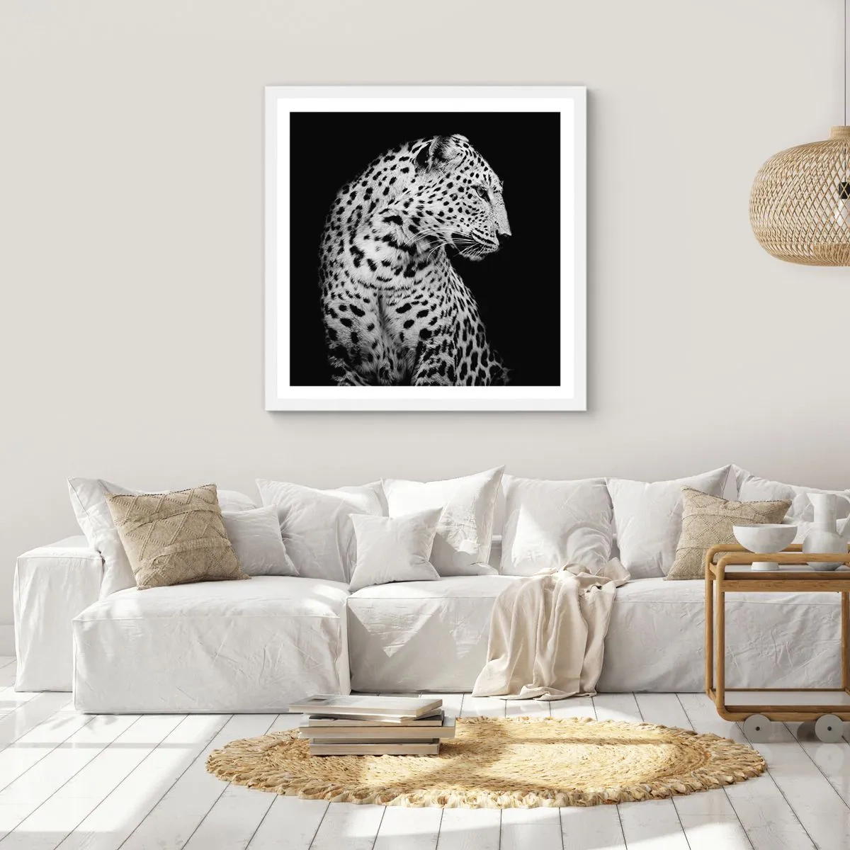 Poster in einem weißen Rahmen - Rechtes Profil perfekt! - 50x50 cm