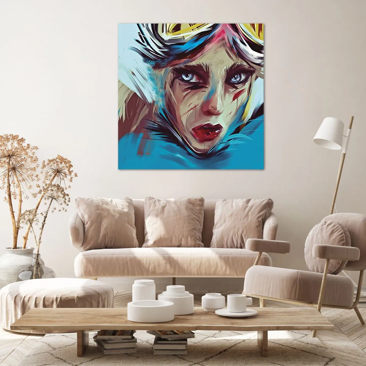 Bild auf Leinwand - Leinwandbild - Strassenkämpferin - 40x40 cm
