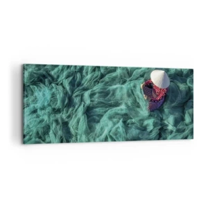 Bild auf Leinwand - Leinwandbild - In einem Meer aus Netzen - 100x40 cm