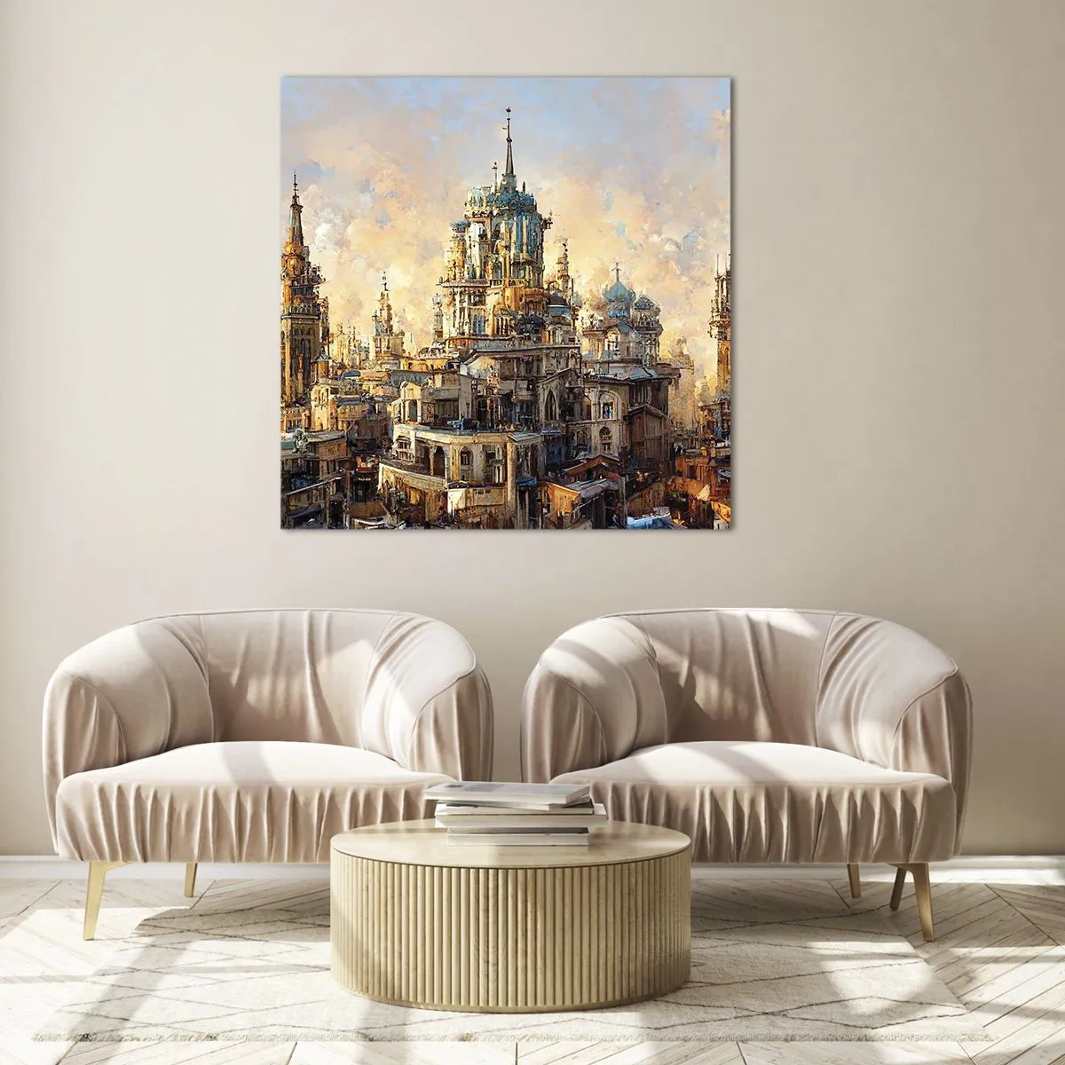 Glasbild - Bild auf glas - Stadt der Städte - 30x30 cm